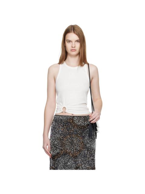 rabanne White Signature Piercing Tank Top