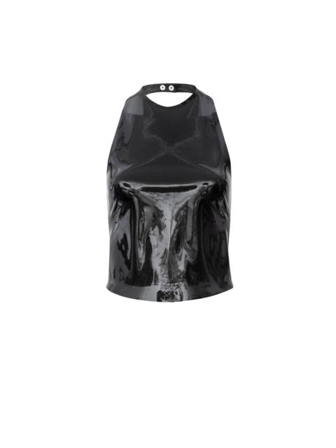 miaou NATALIA TOP - BLACK LATEX