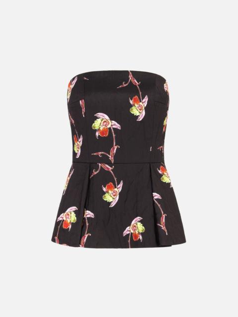 EMILIA WICKSTEAD Jadiel Top In Black Satin