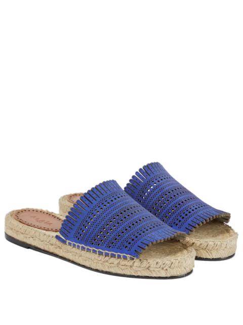 Alaïa Vienne suede espadrille flat sandals