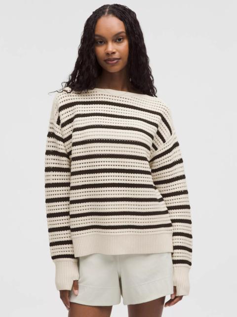 lululemon Cotton Crochet Pullover