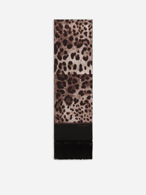Dolce & Gabbana Silk scarf with tie print