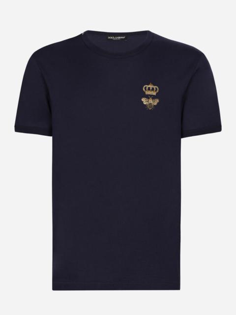 Dolce & Gabbana Cotton T-shirt with embroidery