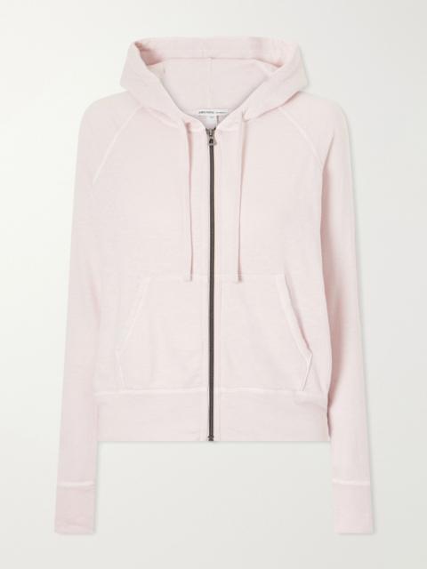 JAMES PERSE Vintage French cotton-terry hoodie Pastel pink