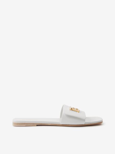 Burberry Monogram Motif Leather Slides