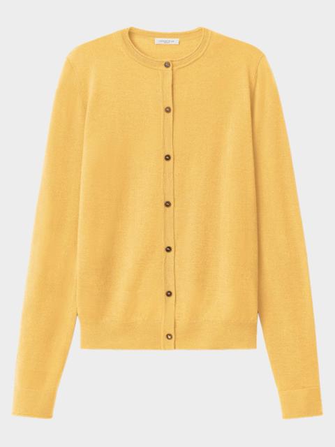 Lafayette 148 New York Button-Down Crewneck Cashmere Cardigan