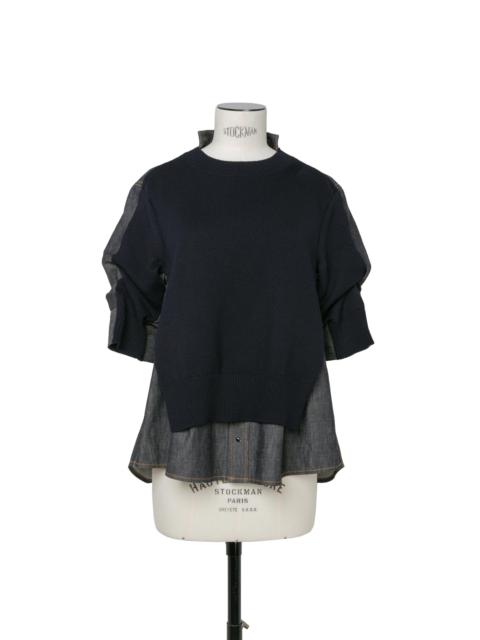 sacai Denim Mix Knit Pullover