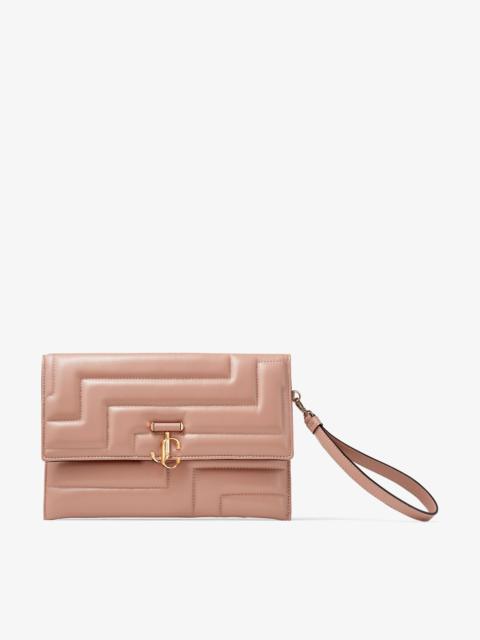 JIMMY CHOO JC Square Avenue Envelope
Ballet Pink Quilted Nappa Leather Pouch