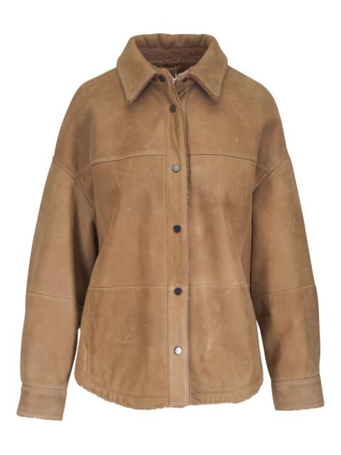Brunello Cucinelli panelled button coat