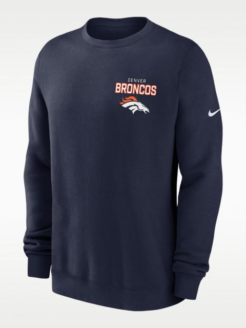 Nike Denver Broncos Draw Block Club Men's Nike NFL Pullover Crew