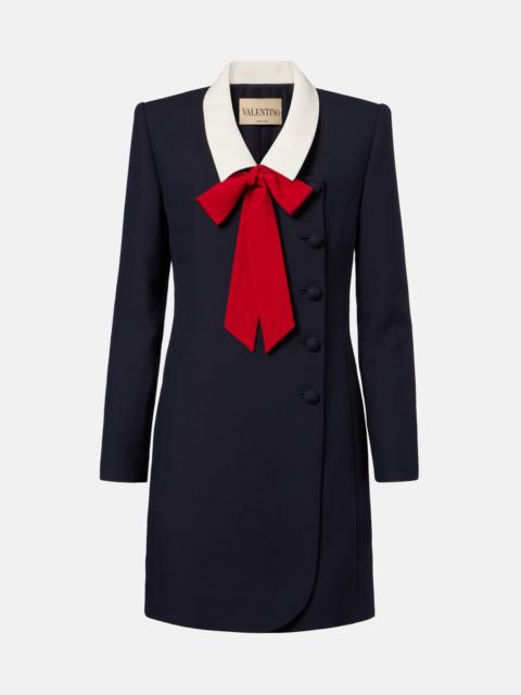Valentino Crepe Couture tie-neck minidress