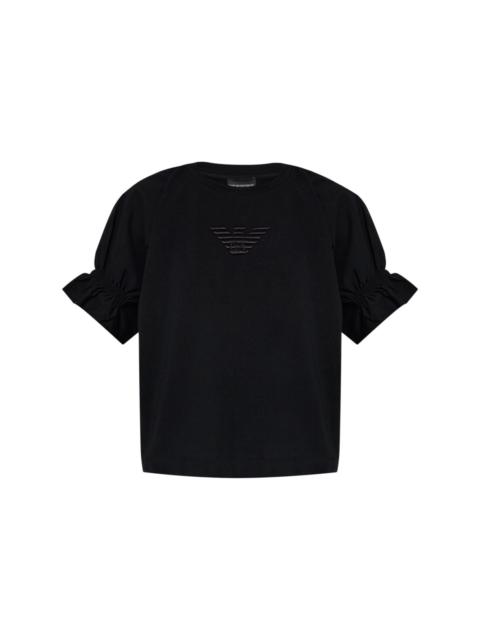 logo-embroidered cotton T-shirt