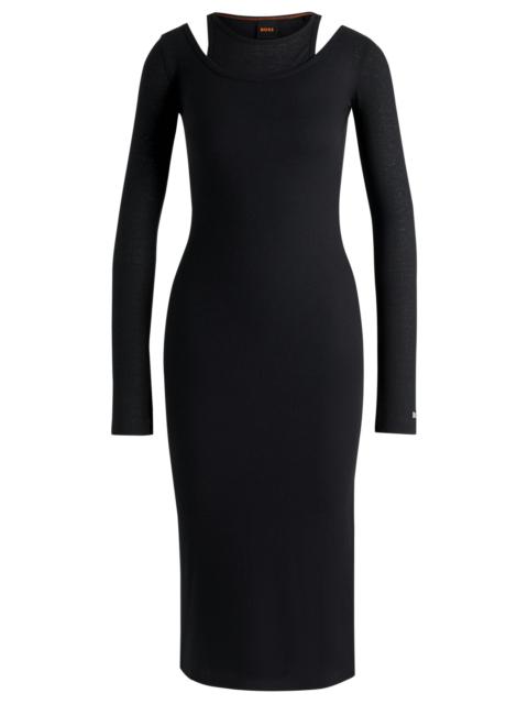BOSS TWO-IN-ONE DRESS WITH LAYERED EFFECT