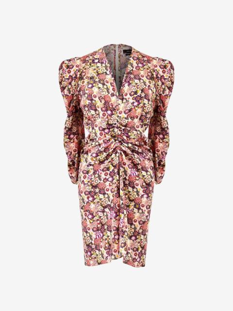 Isabel Marant ALINIZA FLORAL SILK SHORT DRESS