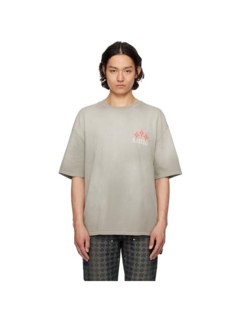 AMIRI Gray 'Amiri' Starburst Oversized T-shirt