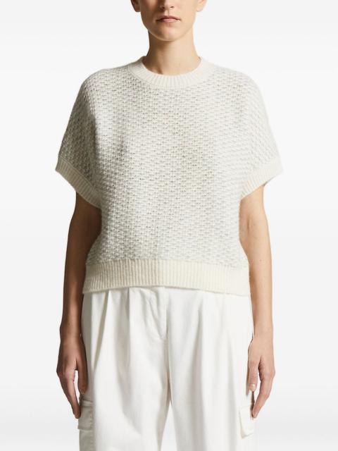 PESERICO textured short-sleeve knitted top