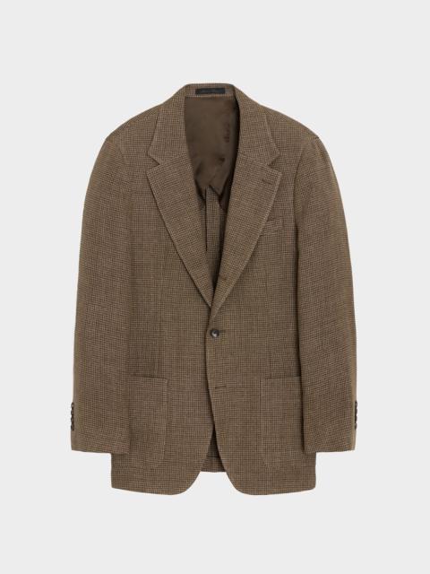 TODD SNYDER Italian Linen Houndstooth Madison Jacket