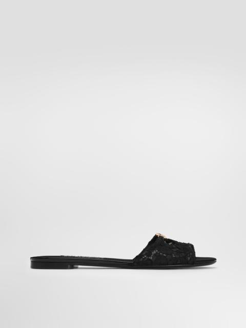 Dolce & Gabbana Lace flat slides