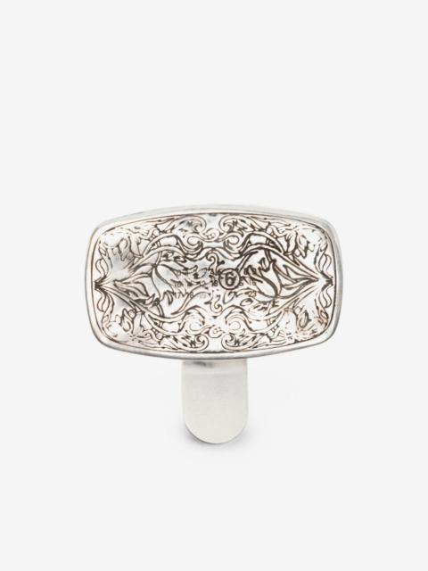 MM6 Maison Margiela engraved-motif belt buckle
