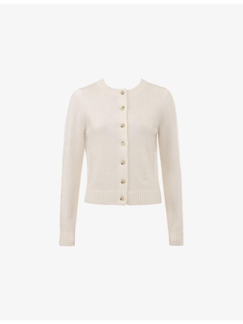 House of CB Round-Neck Cashmere and Merino Wool-Blend Cardigan