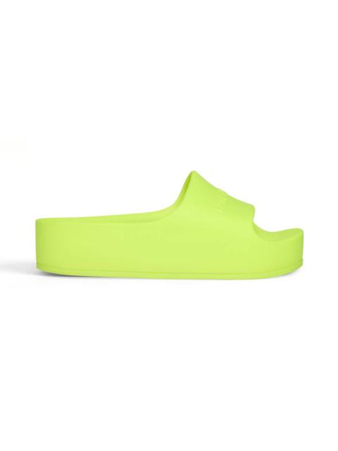 BALENCIAGA Women's Chunky Slide Sandal in Fluo Yellow