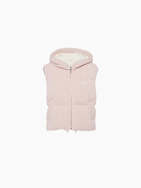 Miu Miu Padded cashmere wool down vest