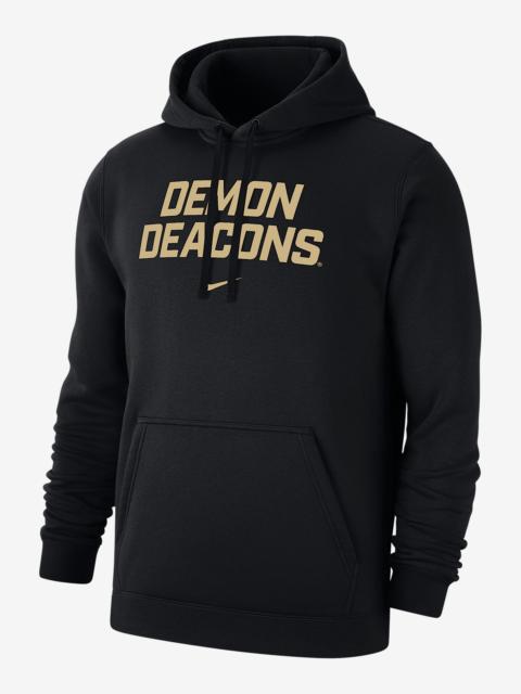 Nike Wake Forest Club Fleece Men's Nike College Pullover Hoodie