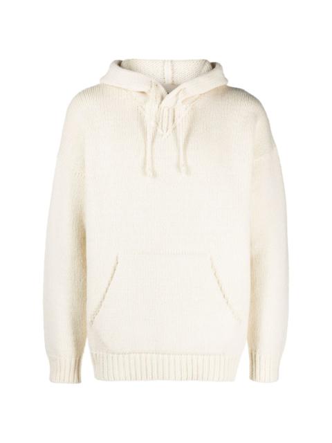 chunky knit hooded jumper