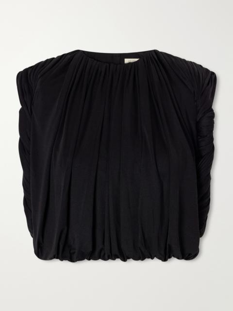HEIRLOME Effie Gathered Silk-jersey Tank