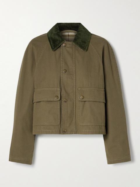 Burberry Corduroy-trimmed Cotton-twill Jacket