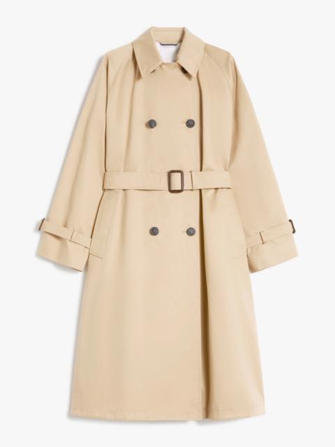 WEEKEND Max Mara Water-repellent gabardine trench coat with print - PLUM