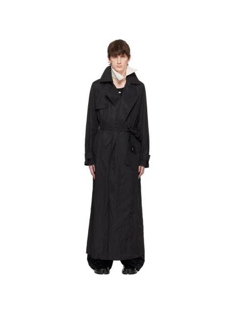 Maison Margiela Off-White & Gray Stripe Collar
