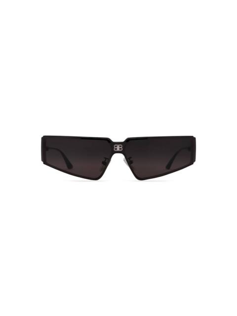 BALENCIAGA Shield 2.0 Rectangle Sunglasses in Black