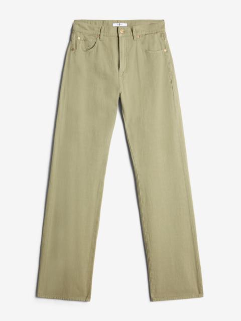 7 For All Mankind Linen Blend Tess Trouser in Palm