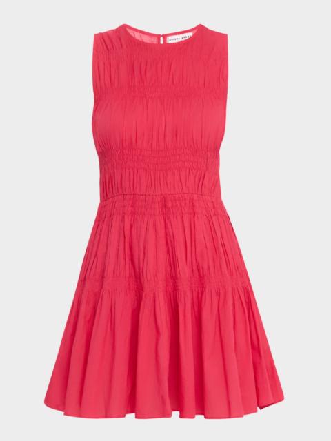 APIECE APART Fabiana Sleeveless Shirred Mini Dress