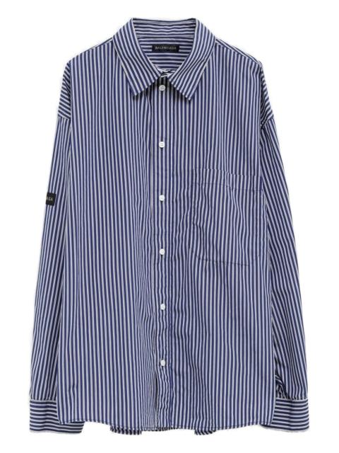 BALENCIAGA striped patch shirt