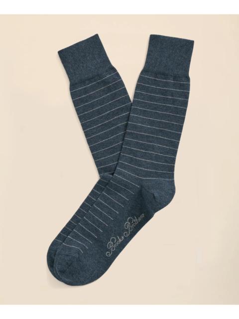 Brooks Brothers Cotton Blend Striped Socks