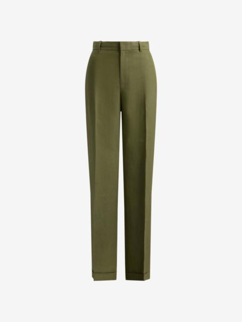 Polo Ralph Lauren pressed-crease turned-up trousers