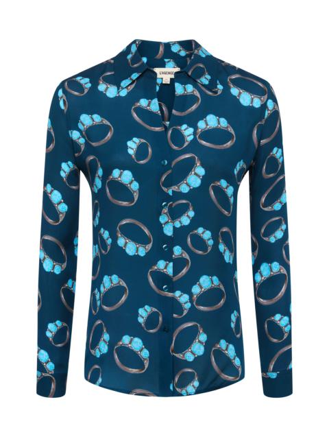 L'AGENCE Nina Silk Blouse