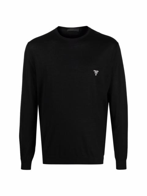 logo crew neck jumper