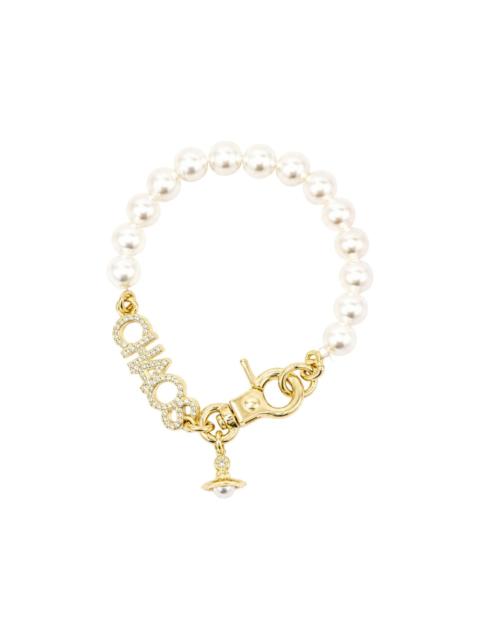 Vivienne Westwood Chaos crystal-embellished pearl bracelet