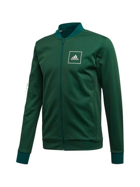 adidas 3 Stripes Pique Track Jacket "Collegiate Green" FM3451