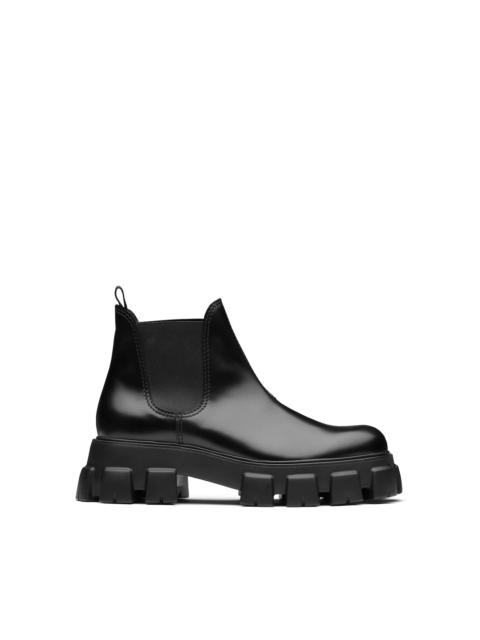 Prada Monolith brushed leather Chelsea boots