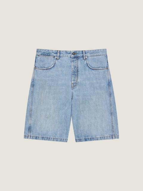 Givenchy COUTURE SEAM BERMUDA SHORTS IN LIGHT BLUE DENIM