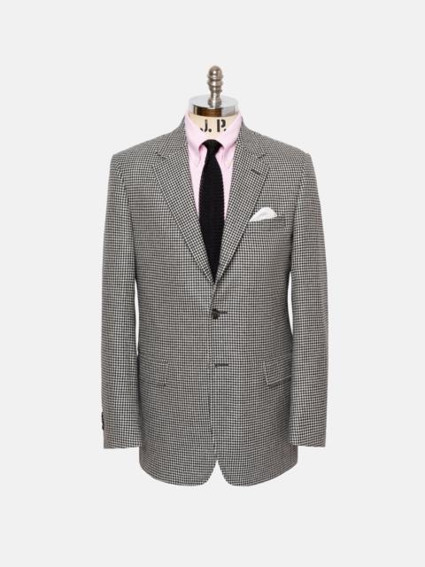 J. PRESS MADE-IN-CANADA BLACK & WHITE HOUNDSTOOTH PURE CASHMERE SPORT COAT