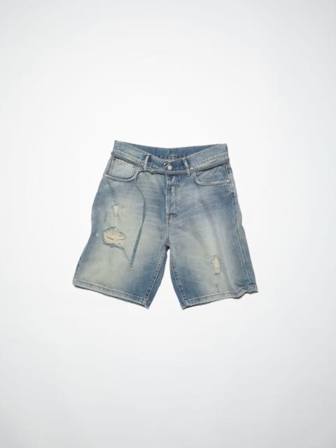 Acne Studios Loose fit denim shorts - Mid Blue
