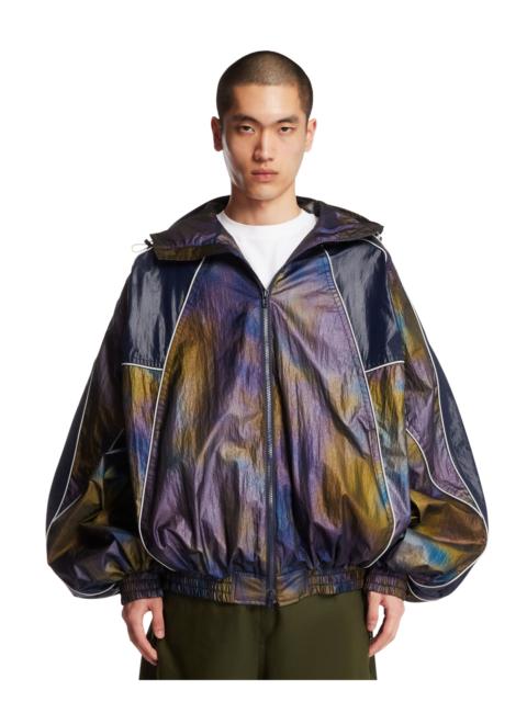 JUUN.J Blue Patterned Windbreaker Jacket
