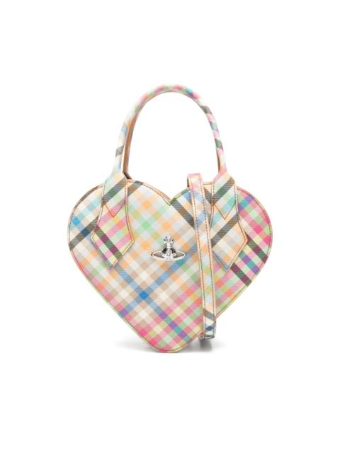 Vivienne Westwood Josephine heart plaid tote bag