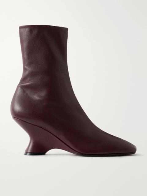 Dries Van Noten Leather Wedge Ankle Boots