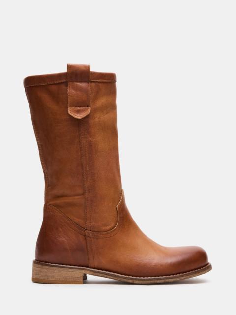 STEVE MADDEN RUBEN COGNAC LEATHER